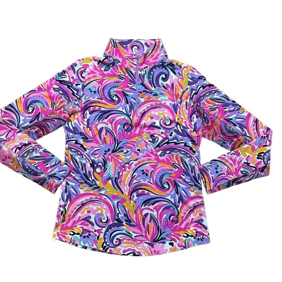 IBKUL Aubrey Mock Neck Top Long Sleeve Zip Pullover. Sz: XS - Picture 3 of 6